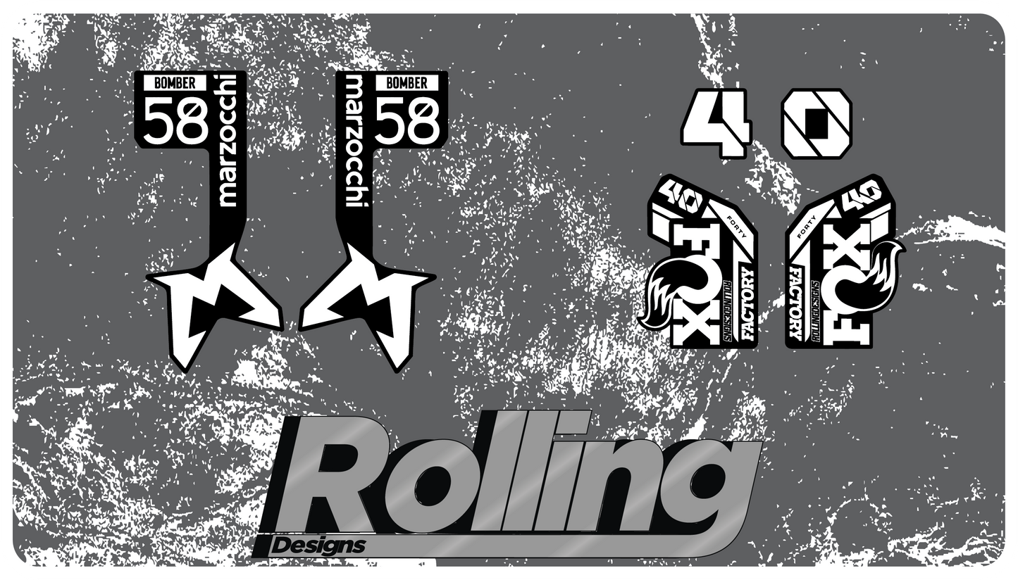 MTB fork stickers