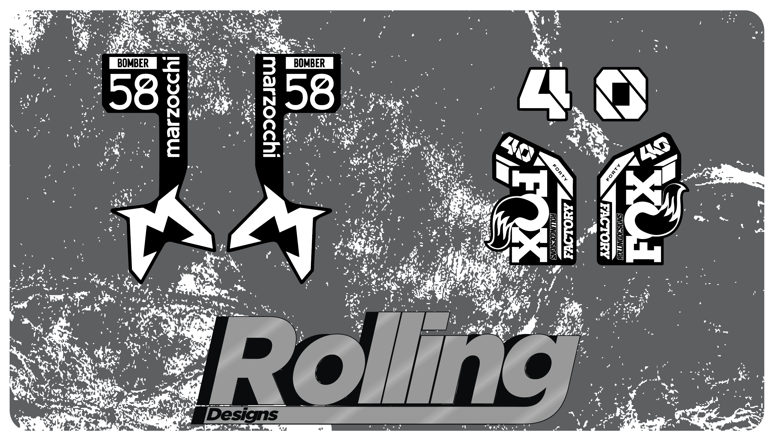 MTB fork stickers – Rolling Designs MX