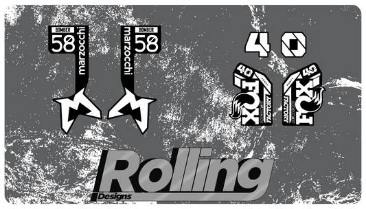 MTB fork stickers
